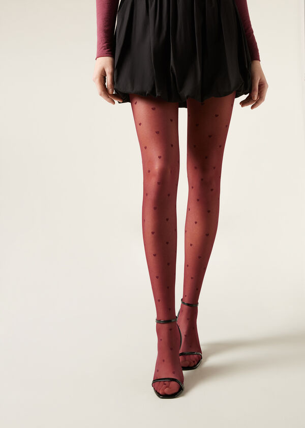 Calzedonia Panty Transparente Corazones