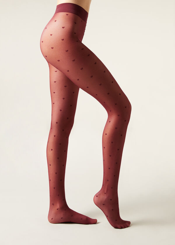 Calzedonia Panty Transparente Corazones