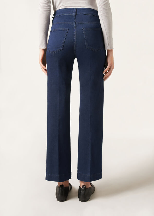 Calzedonia Vaqueros Confort Acampanados Cropped