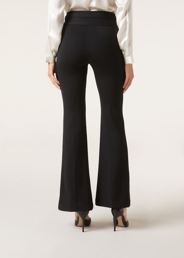 Calzedonia Pantalón Flare Sailor Efecto Shapping Con Detalle Botones