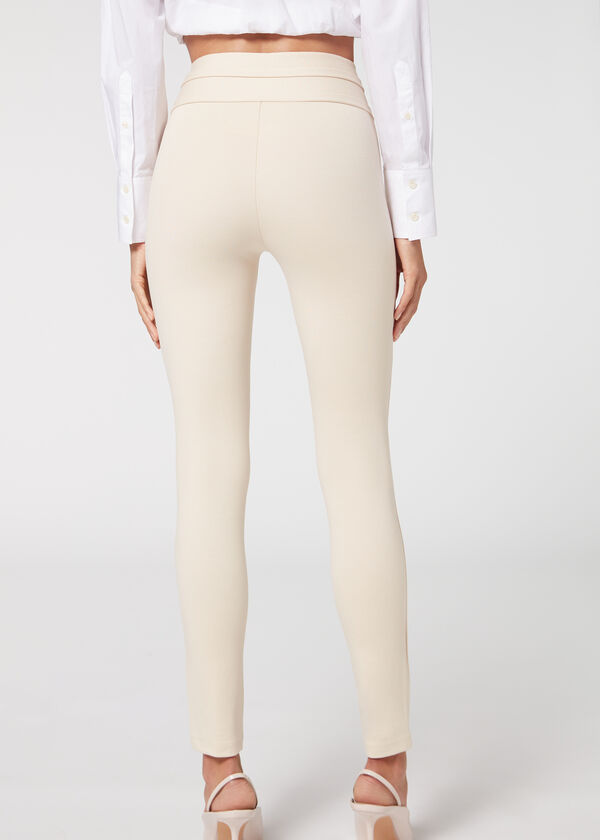 Calzedonia Pantalón Sailor Efecto Shapping Con Detalle Botones