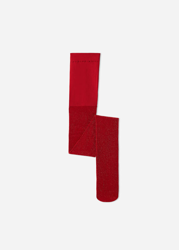 Calzedonia Pantis Opacos 70 Deniers Con Glitter De Niña