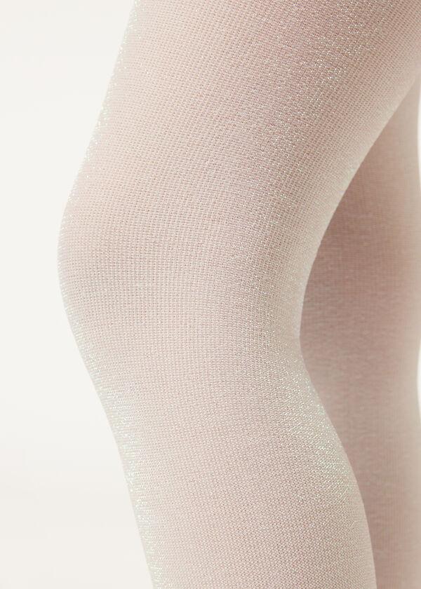 Calzedonia Pantis Opacos 70 Deniers Con Glitter De Niña