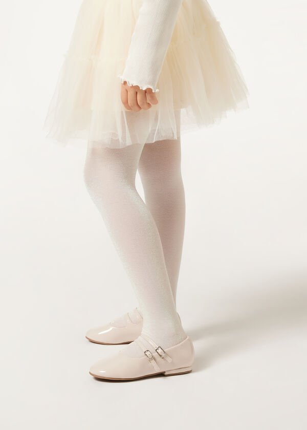 Calzedonia Pantis Opacos 70 Deniers Con Glitter De Niña