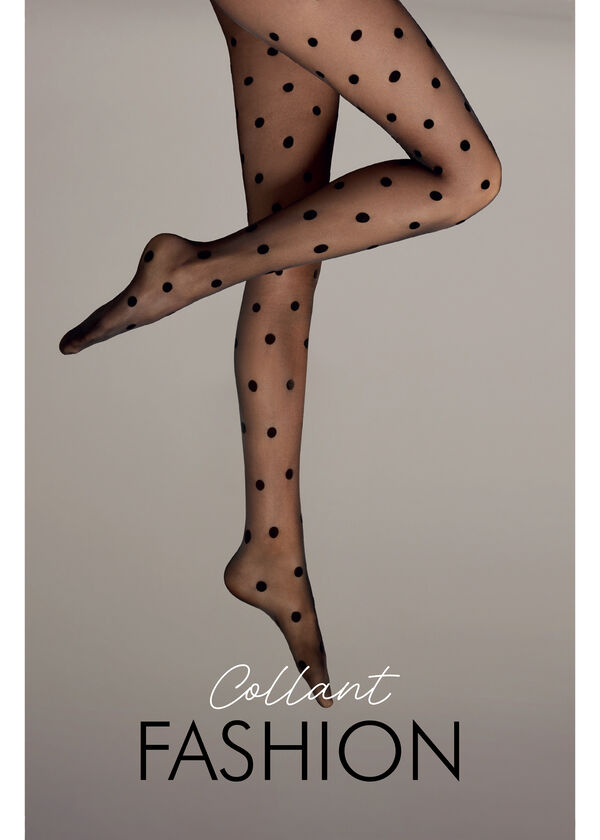 Calzedonia Pantis Transparentes 30 Deniers Con Lunares Efecto Terciopelo