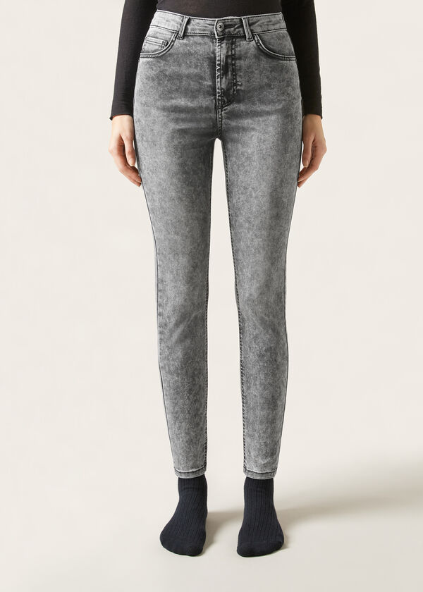 Calzedonia Vaqueros Push Up Skinny de Cintura Alta Soft Touch