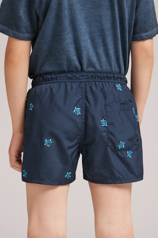 Intimissimi Bañador Bóxer con Bordado de Tortugas para Niños