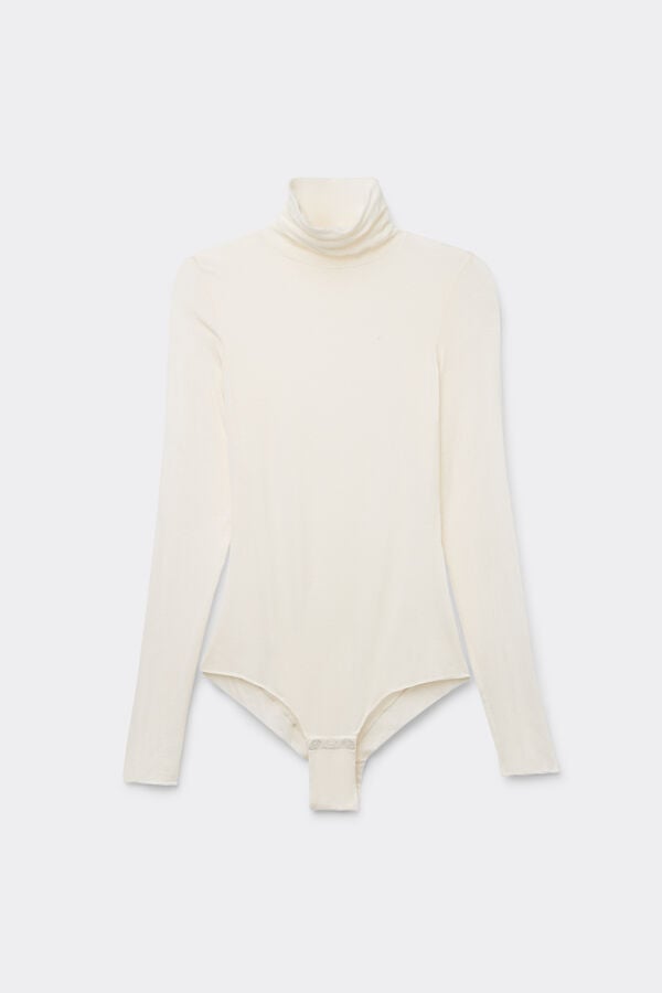 Intimissimi Body De Cuello Alto De Modal Ultraligero Con Cashmere