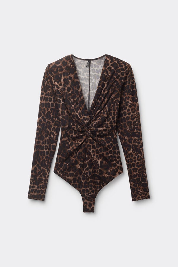 Intimissimi Body De Manga Larga De Modal Luxurious Leopard