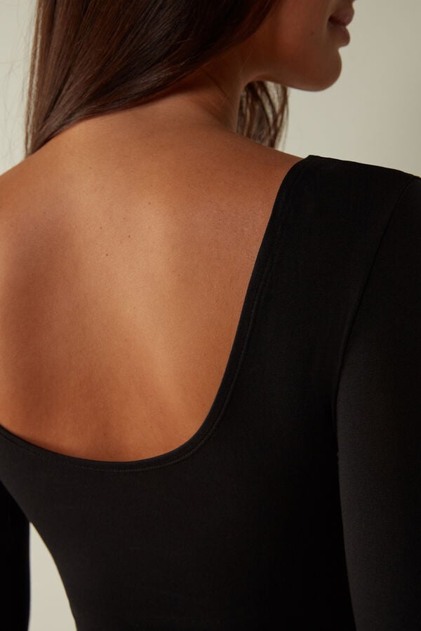 Intimissimi Body Manga Larga De Modal Escote Redondo Amplio