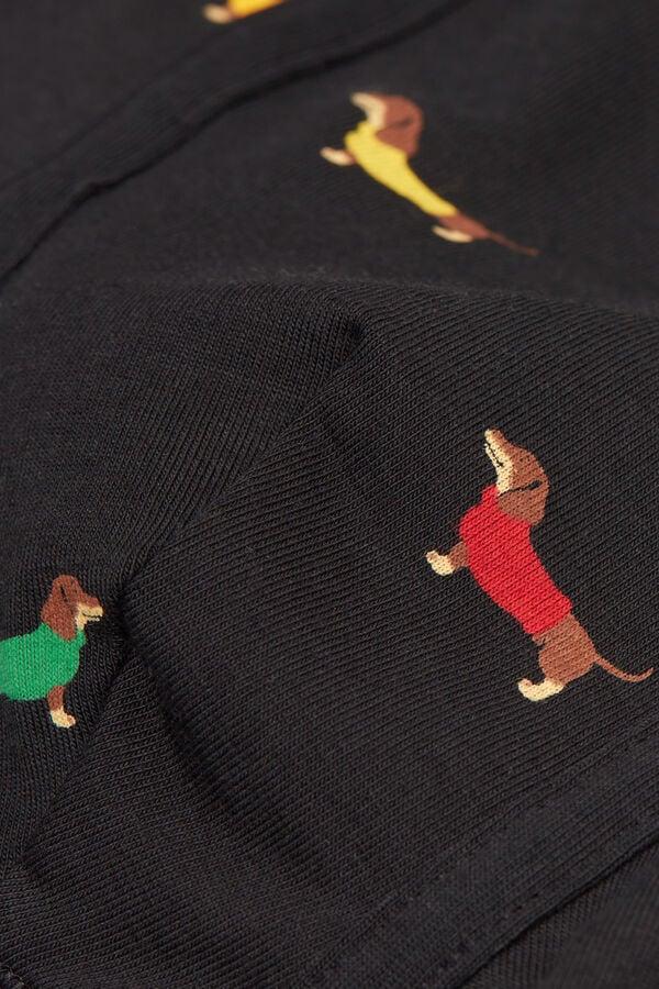 Intimissimi Bóxer Algodón Superior Estampado Perro Salchicha