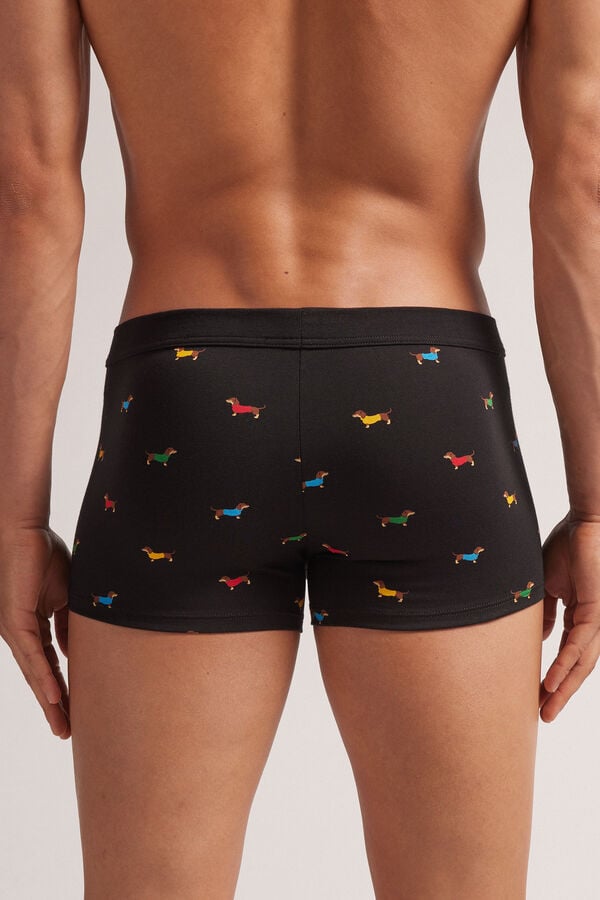 Intimissimi Bóxer Algodón Superior Estampado Perro Salchicha