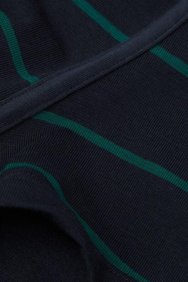 Intimissimi Bóxer Algodón Superior Estampado Rayas Azul Verde