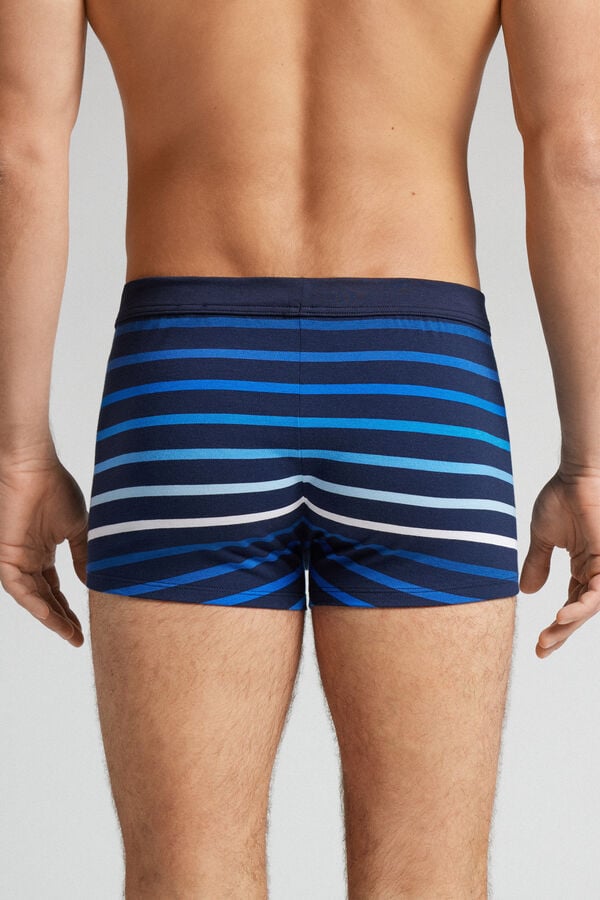 Intimissimi Bóxer Algodón Superior Estampado Rayas Azul