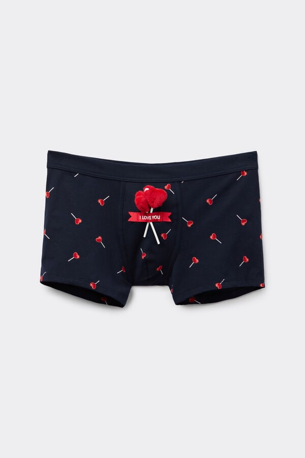 Intimissimi Bóxer Algodón Superior Peluche Piruletas Corazones