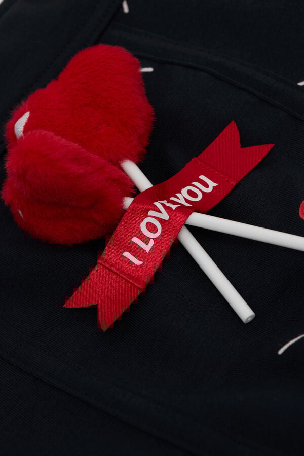 Intimissimi Bóxer Algodón Superior Peluche Piruletas Corazones