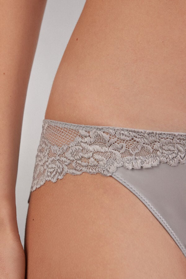 Intimissimi Braga transparente en parte trasera con microfibra y encaje Pretty Flowers