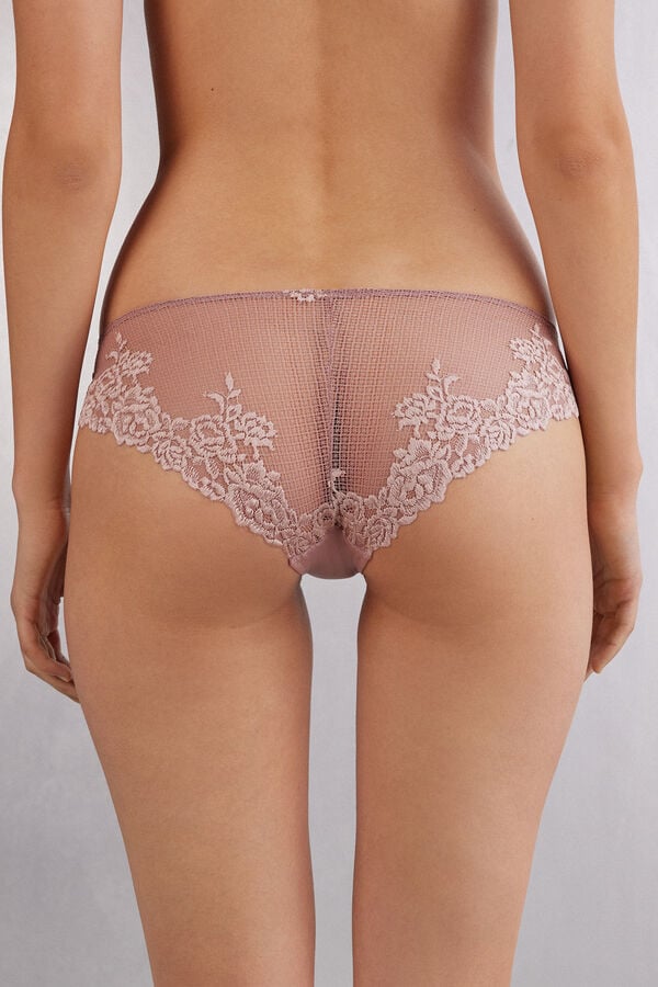 Intimissimi Braga Transparente En Parte Trasera Con Microfibra Y Encaje Pretty Flowers