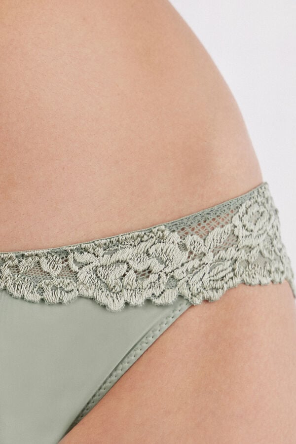 Intimissimi Braga transparente en parte trasera con microfibra y encaje Pretty Flowers