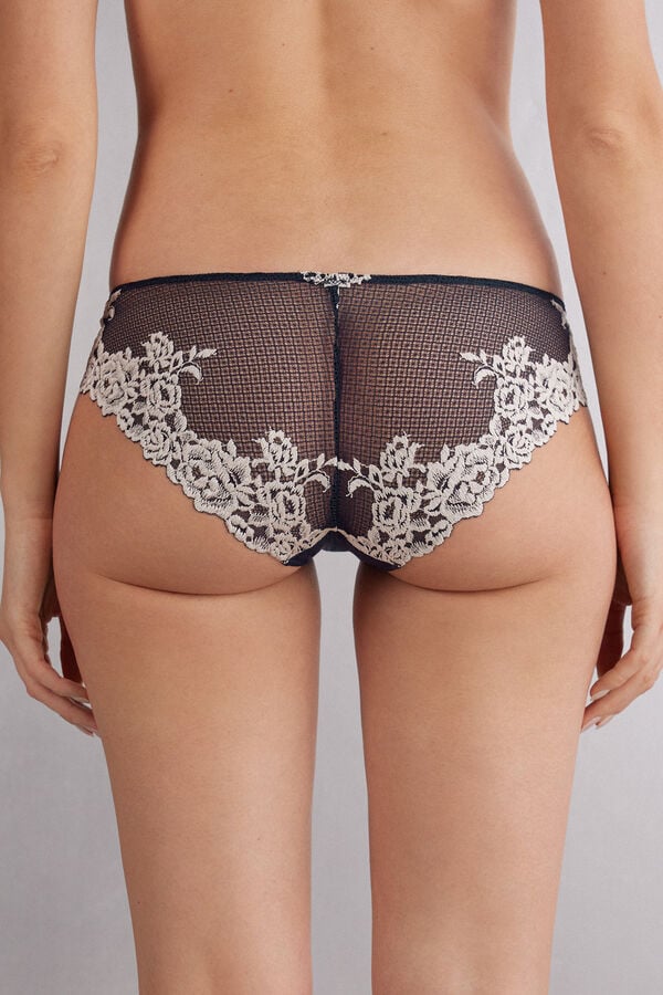 Intimissimi Braga Transparente En Parte Trasera Con Microfibra Y Encaje Pretty Flowers