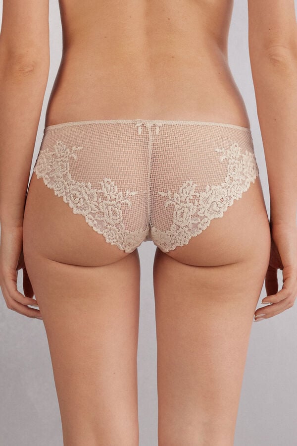 Intimissimi Braga Transparente En Parte Trasera Con Microfibra Y Encaje Pretty Flowers