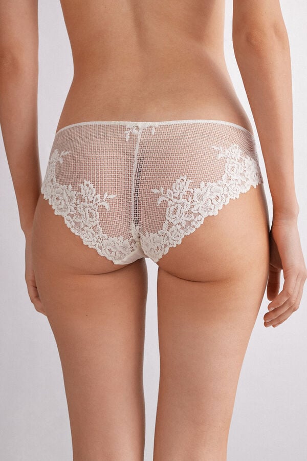 Intimissimi Braga Transparente En Parte Trasera Con Microfibra Y Encaje Pretty Flowers