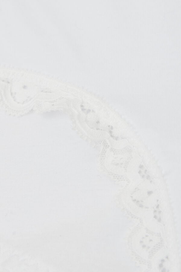 Intimissimi Braguita Culotte De Talle Alto De Algodón Y Encaje