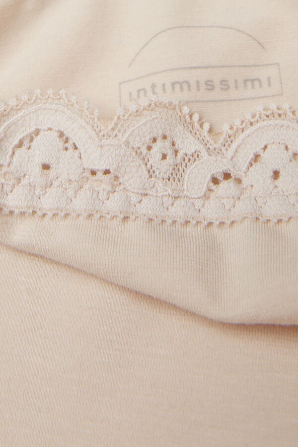 Intimissimi Braguita Culotte De Talle Alto De Algodón Y Encaje