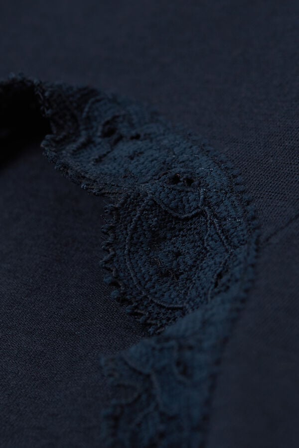 Intimissimi Braguita Culotte De Talle Alto De Algodón Y Encaje