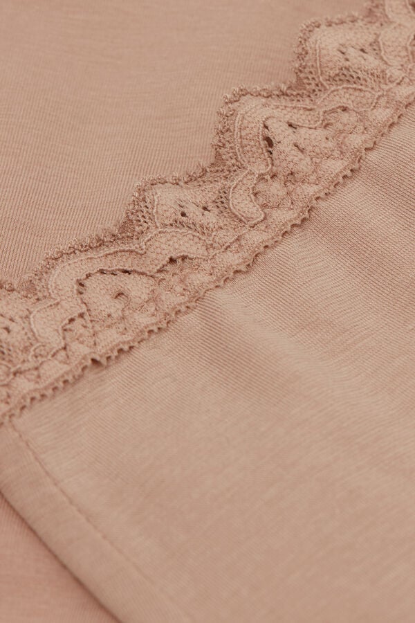 Intimissimi Braguita Culotte De Talle Alto De Algodón Y Encaje