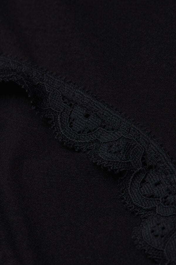 Intimissimi Braguita Culotte De Talle Alto De Algodón Y Encaje