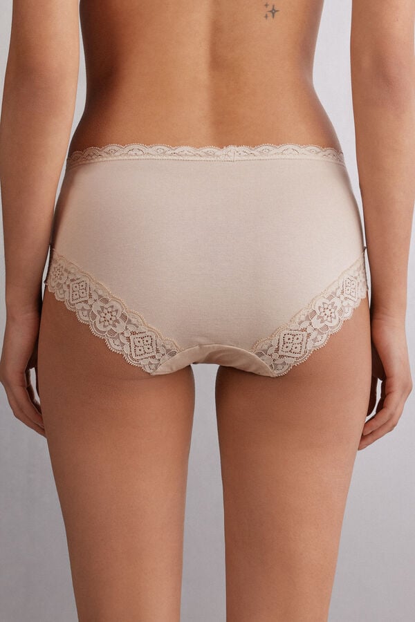 Intimissimi Braguita De Talle Medio De Algodón Y Encaje