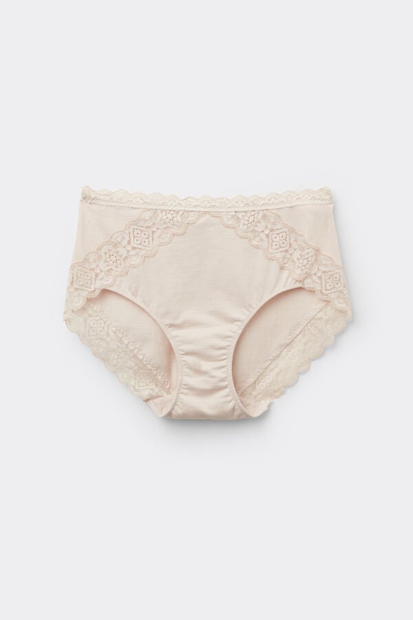 Intimissimi Braguita De Talle Medio De Algodón Y Encaje