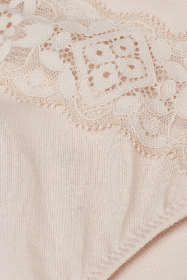 Intimissimi Braguita De Talle Medio De Algodón Y Encaje