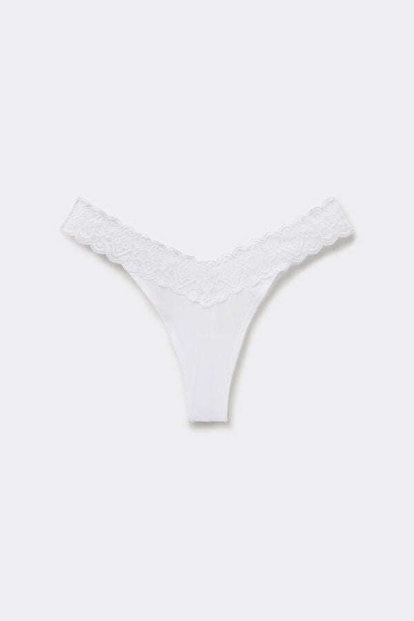 Intimissimi Brasileña De Encaje Y Microfibra Estilo De Los Años 80