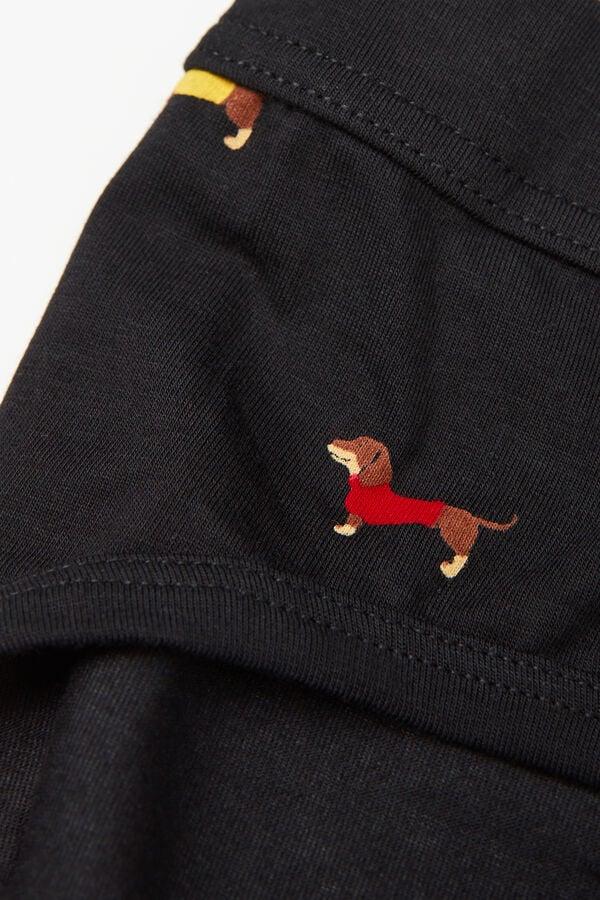 Intimissimi Calzoncillos Algodón Superior Estampado Perro Salchicha