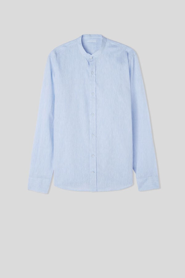Intimissimi Camisa Con Cuello Mao De Lino Y Algodón