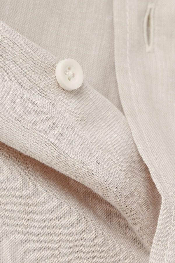 Intimissimi Camisa Con Cuello Mao De Lino Y Algodón
