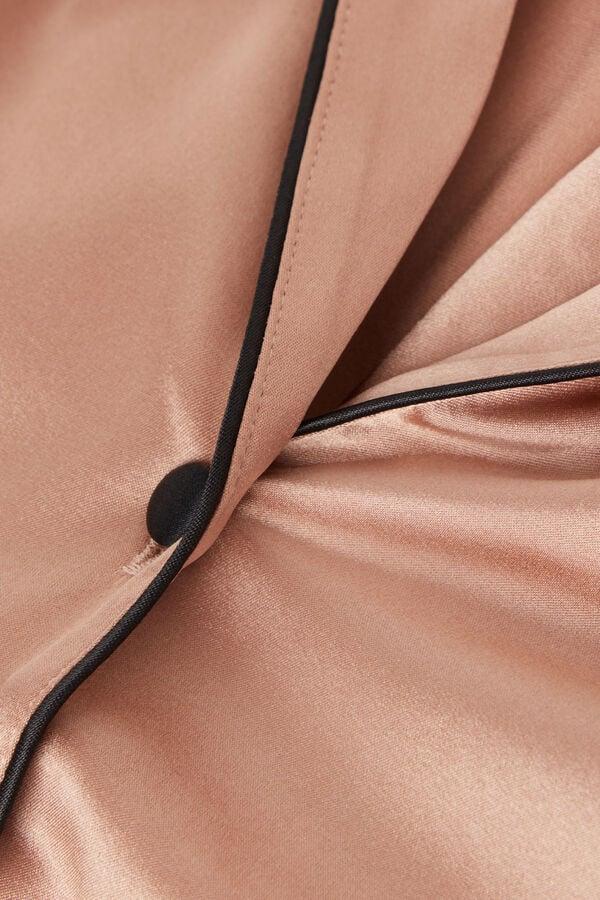 Intimissimi Camisa De Manga Corta De Seda De Corte Masculino