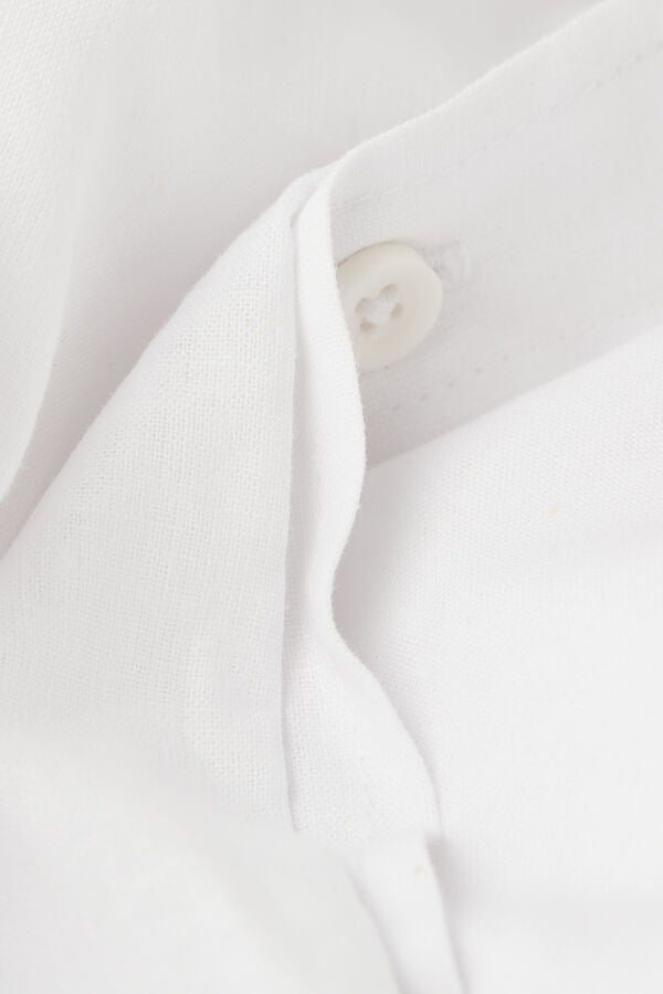 Intimissimi Camisa De Manga Corta En Lino Y Algodón