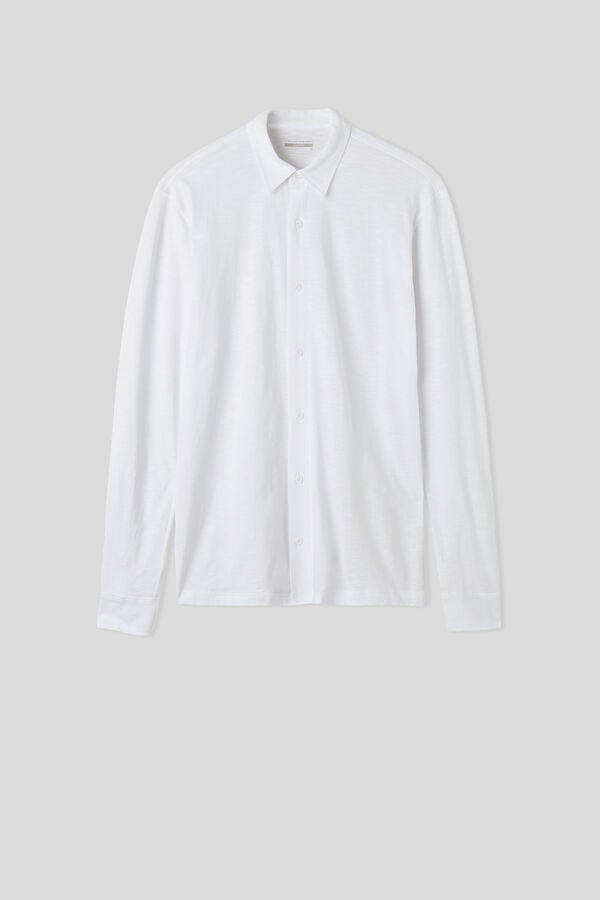 Intimissimi Camisa De Manga Larga De Algodón Jaspeado