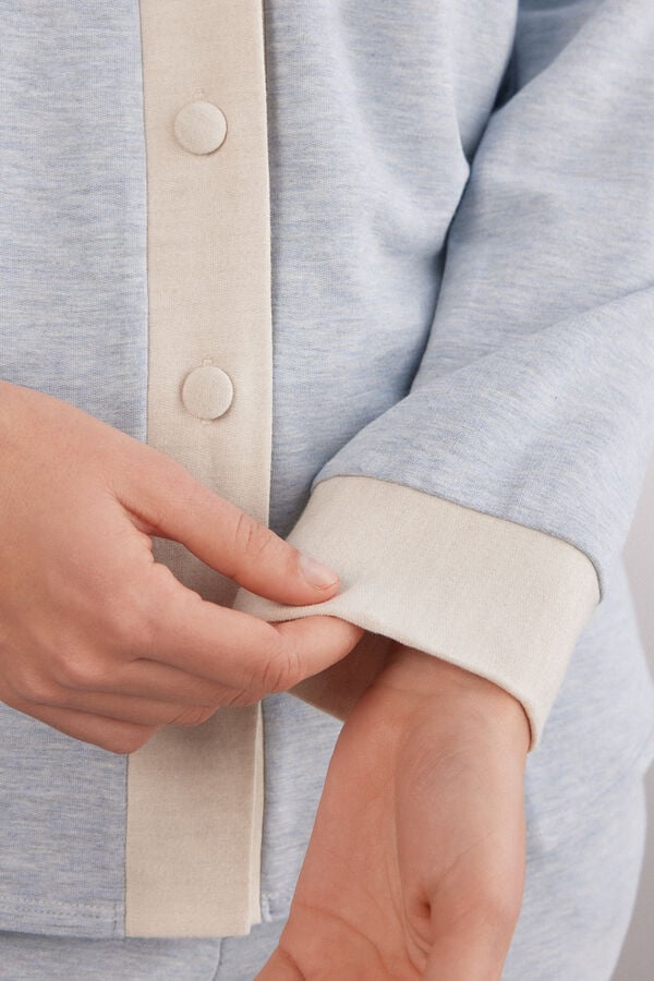 Intimissimi Camiseta Abertura Frontal Modal con Lana Cold Winter Night