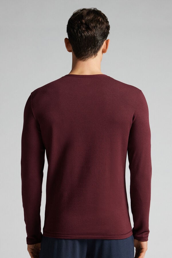 Intimissimi Camiseta básica de manga larga para hombre de modal