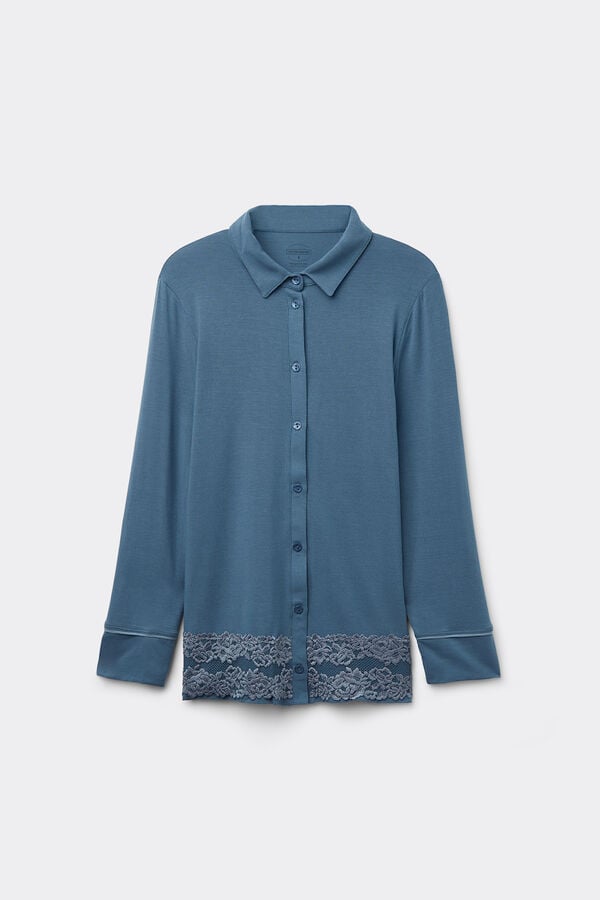 Intimissimi Camiseta Con Abertura Frontal De Modal Pretty Flowers