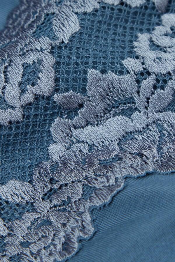 Intimissimi Camiseta Con Abertura Frontal De Modal Pretty Flowers