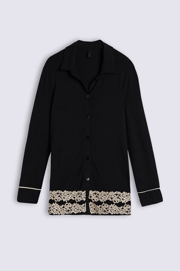 Intimissimi Camiseta Con Abertura Frontal De Modal Pretty Flowers