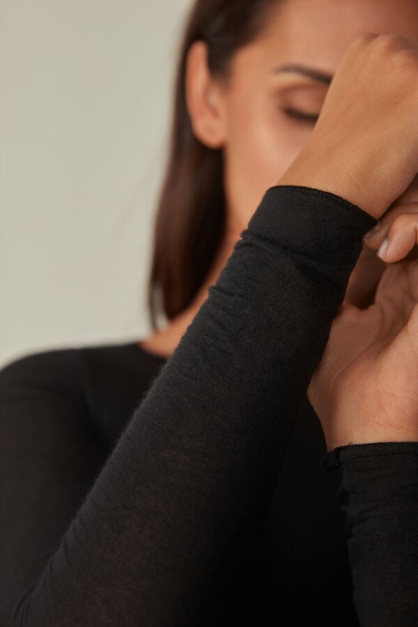 Intimissimi Camiseta Con Cuello Barco En Cashmere De Manga Larga