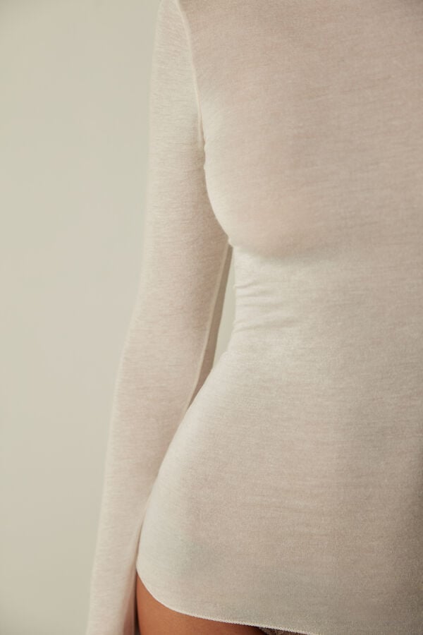 Intimissimi Camiseta Con Cuello Barco En Cashmere De Manga Larga