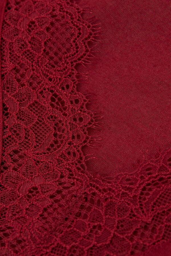 Intimissimi Camiseta Con Encaje De Manga Larga En Modal Y Cashmere Ultraligero