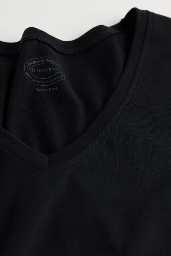 Intimissimi Camiseta Con Escote De Pico De Algodón Superior Extrafino